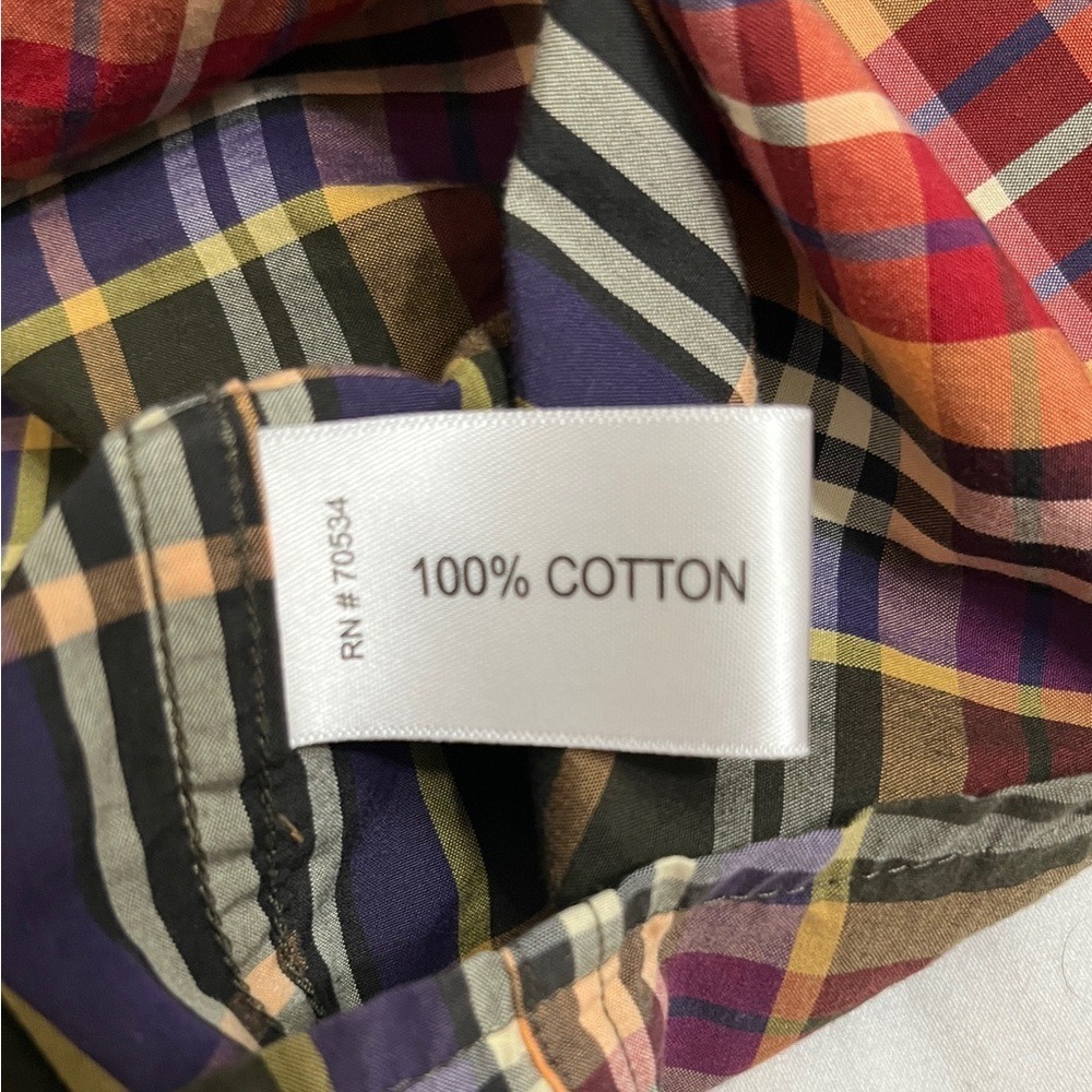 ORVIS Plaid Button Down Shirt Men Large Cotton Multicolor Long Sleeve Casual - Picture 8 of 9